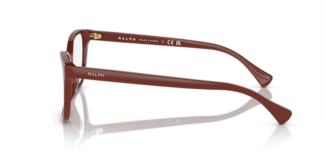 RA7137U Shiny Brown Red AcetaatEyeglass Frames van B24, Zijaanzicht