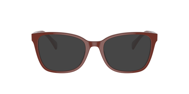 RA7137U Shiny Brown Red AcetaatEyeglass Frames van B24, met getinte lenzen