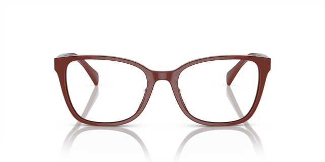 RA7137U Shiny Brown Red AcetaatEyeglass Frames van B24, Vooraanzicht