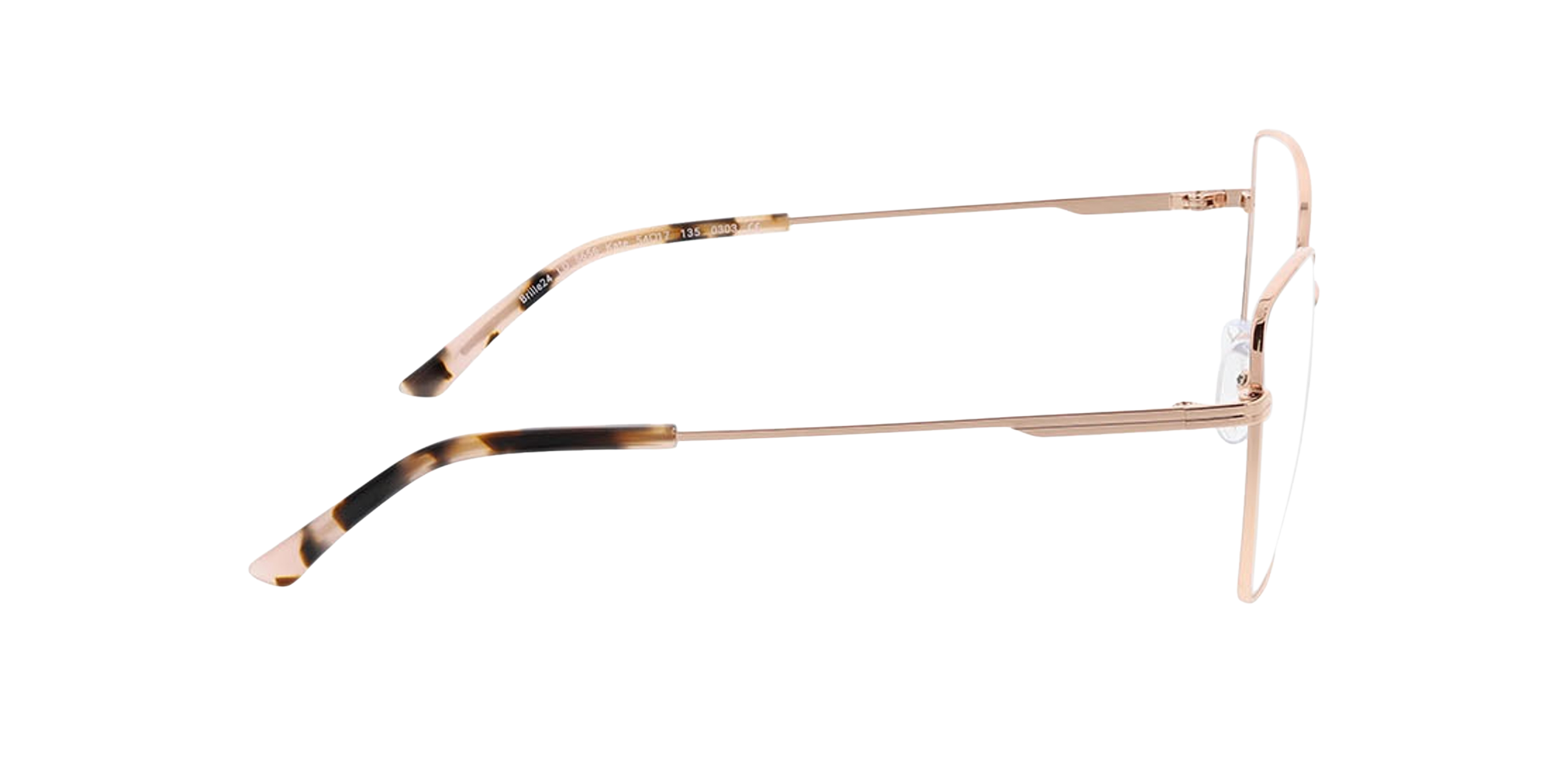 KATE Roze goud  &  roze Havana MetaalEyeglass Frames van B24, Zijaanzicht