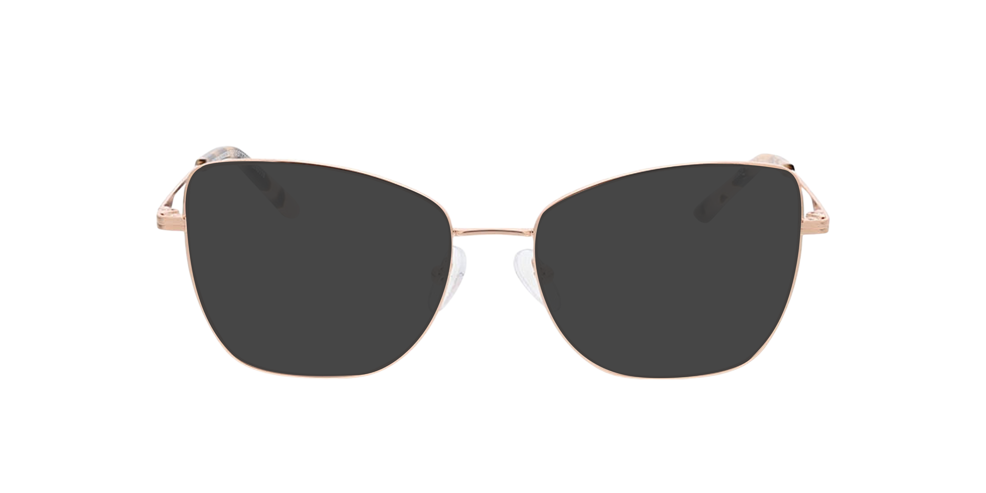 KATE Roze goud  &  roze Havana MetaalEyeglass Frames van B24, met getinte lenzen