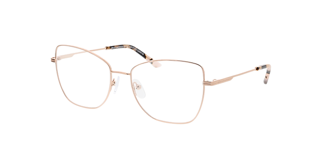 KATE Pink Gold & Pink Havana MetallEyeglass Frames von B24, Dreiviertelansicht