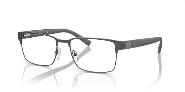 AX1019 Mat Staalgrijs MetaalEyeglass Frames van B24, Hoekweergave