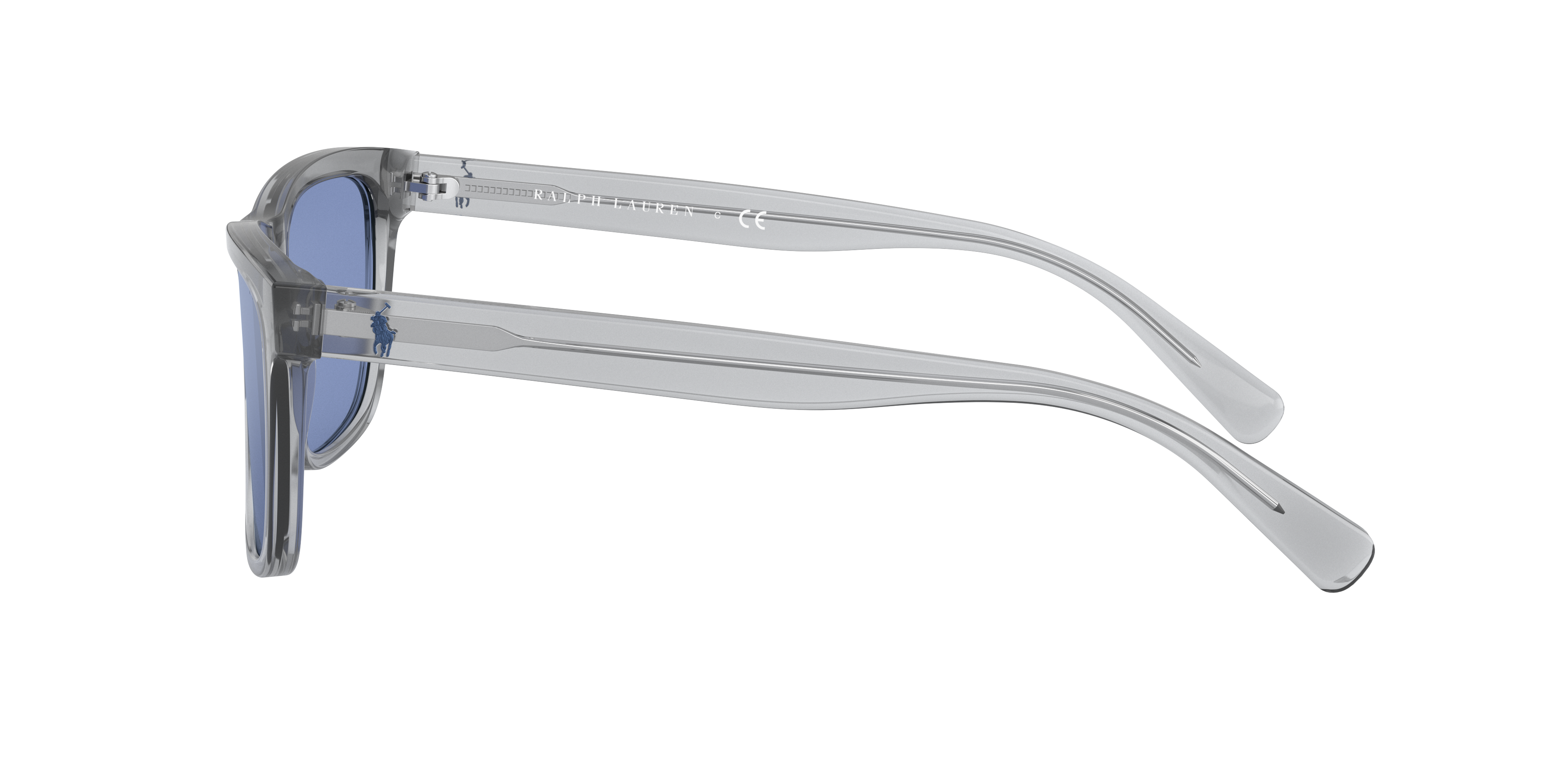 PH4167 Glanzend Transparant Grijs AcetaatSunglass Frames van B24, Zijaanzicht