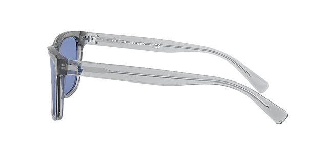PH4167 Glanzend Transparant Grijs AcetaatSunglass Frames van B24, Zijaanzicht
