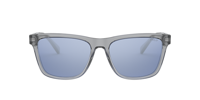 PH4167 Glanzend Transparant Grijs AcetaatSunglass Frames van B24, Vooraanzicht