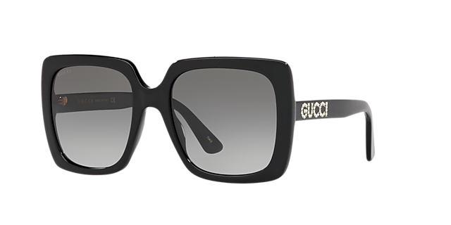 GG0418S Zwart AcetaatSunglass Frames van B24, Hoekweergave