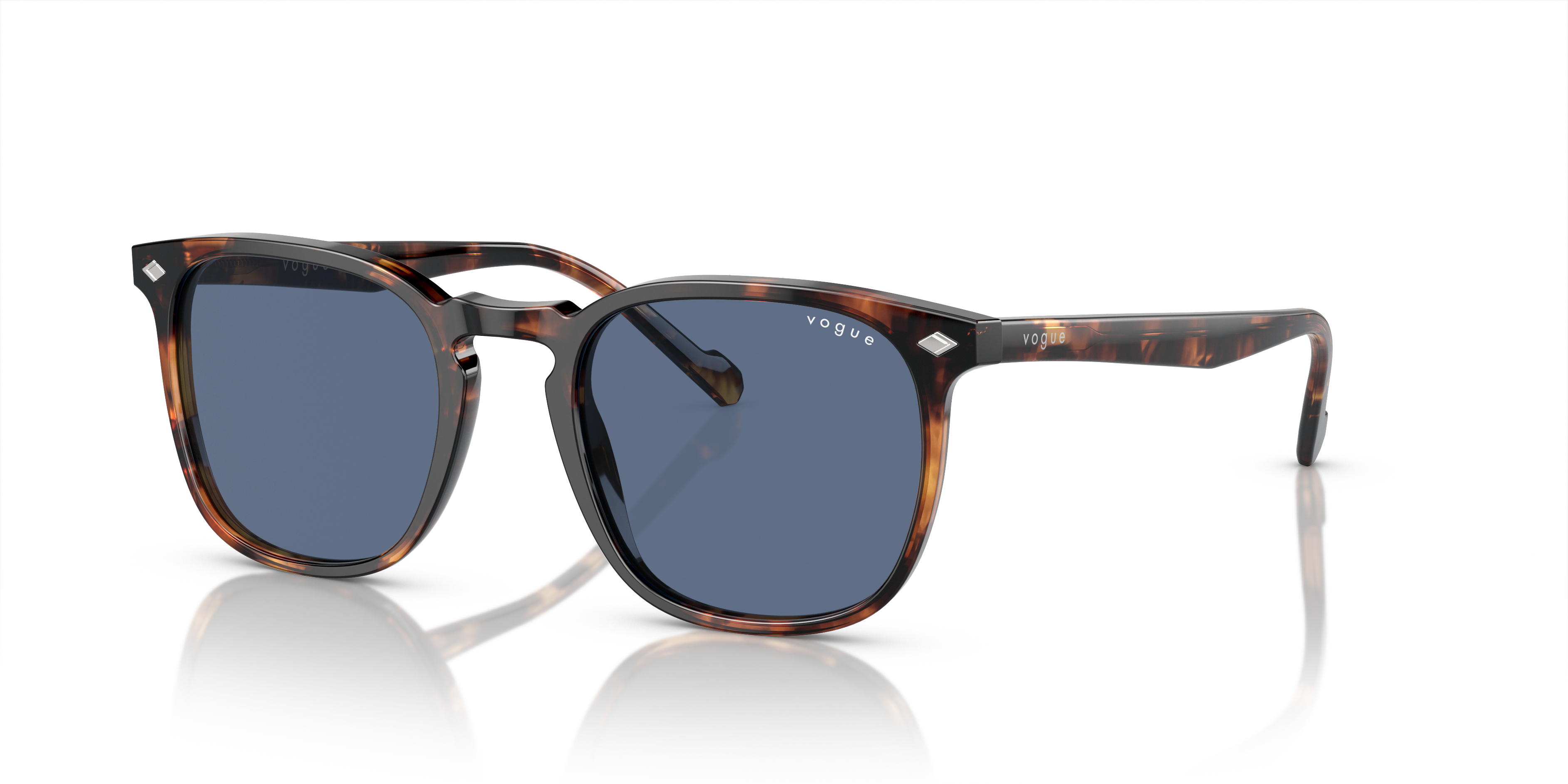 VO5328S Havana honing AcetaatSunglass Frames van B24, Hoekweergave