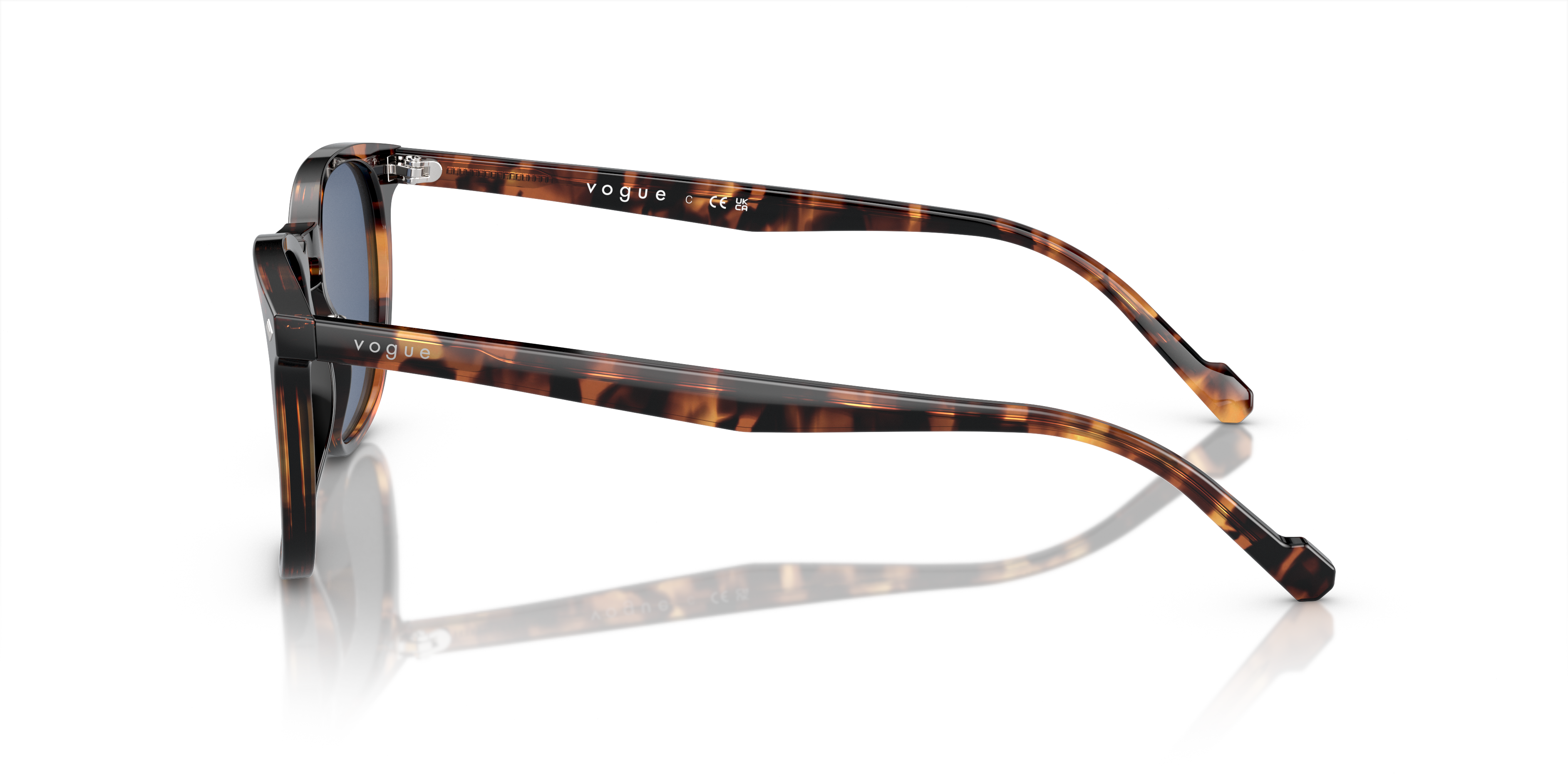 VO5328S Havana honing AcetaatSunglass Frames van B24, Zijaanzicht