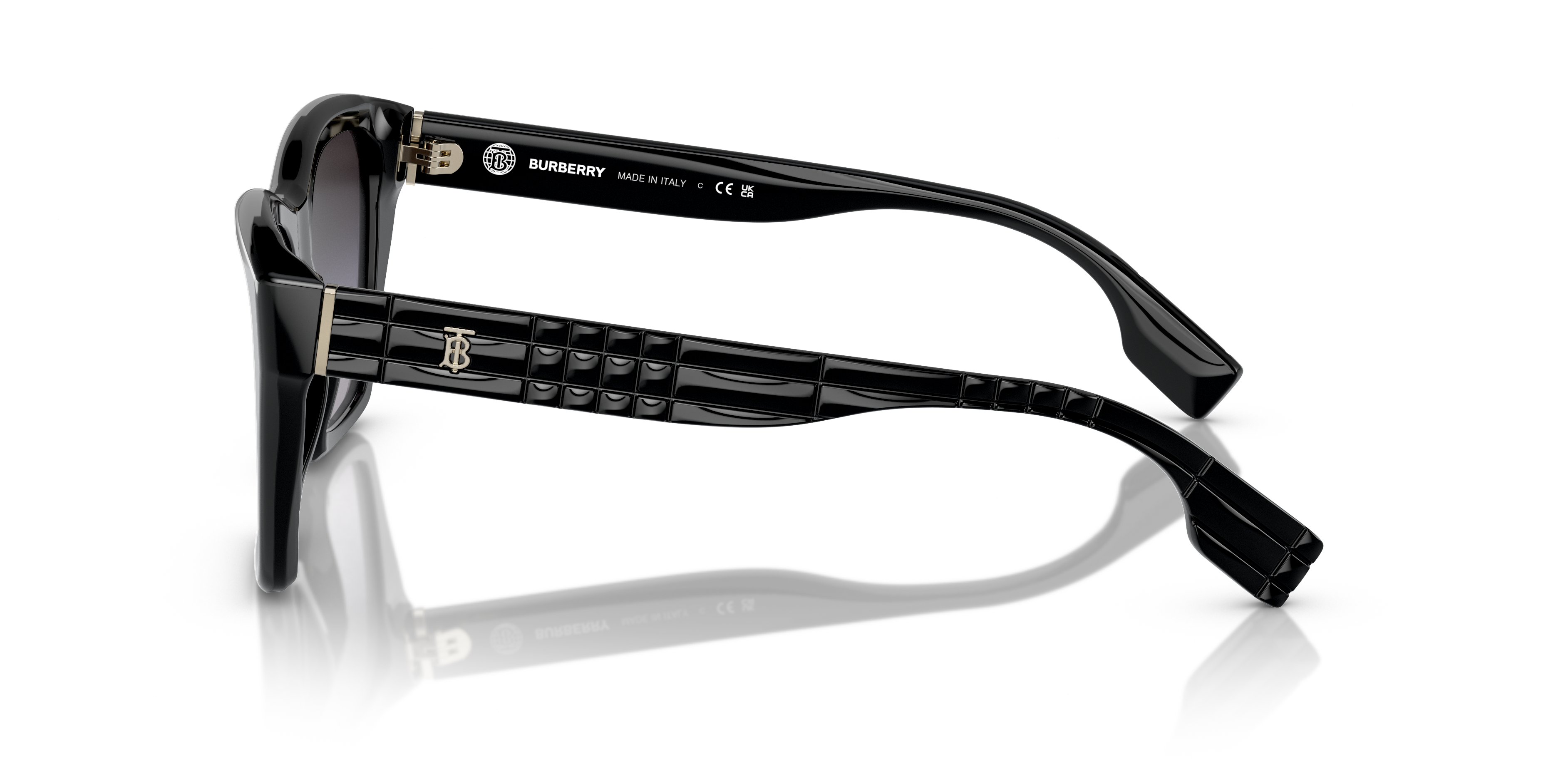 BE4391 Schwarz AcetatSunglass Frames von B24, Seitenansicht