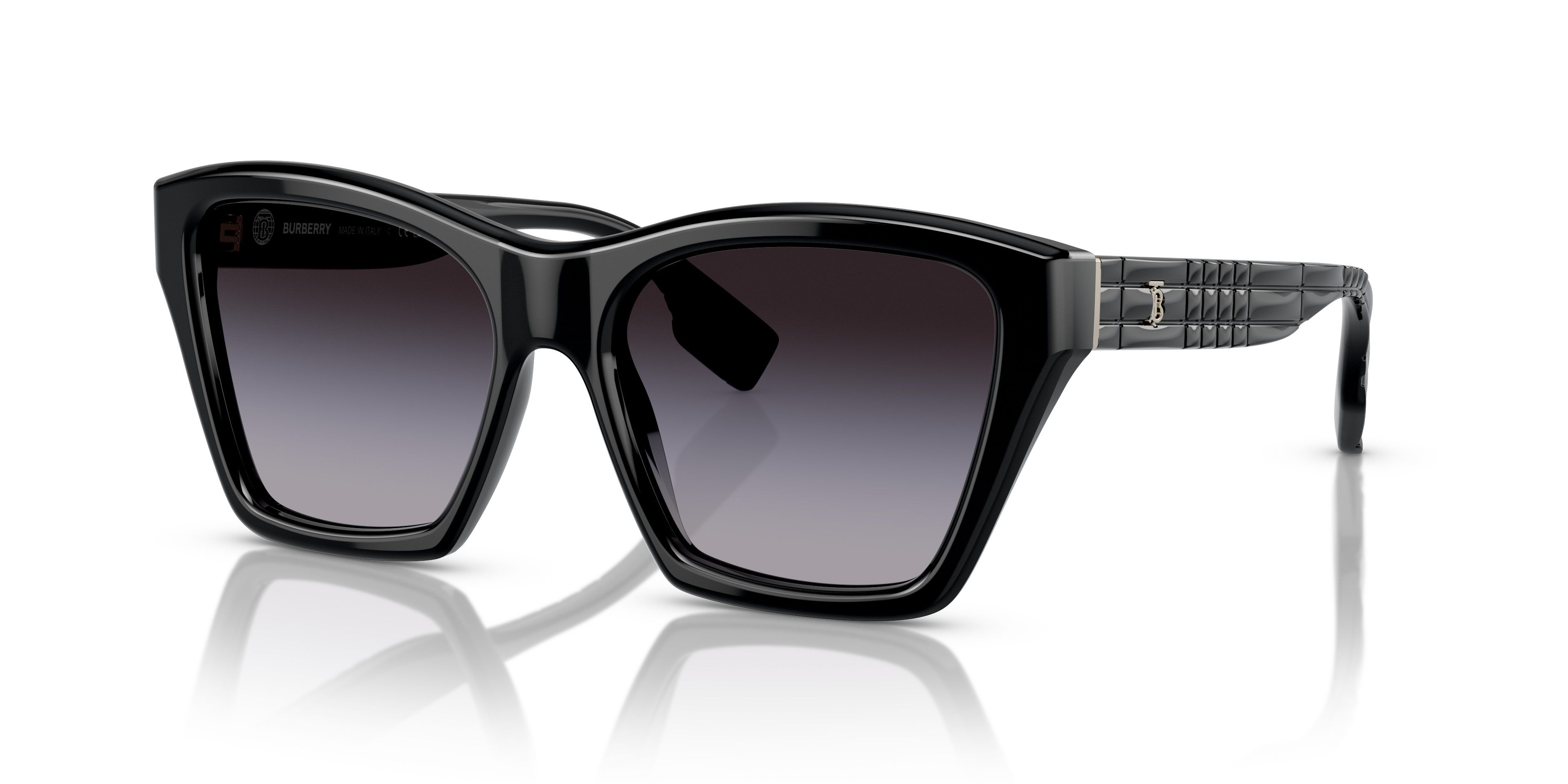 BE4391 Schwarz AcetatSunglass Frames von B24, Dreiviertelansicht