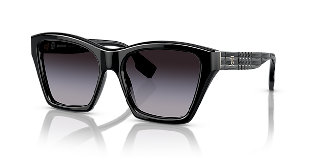BE4391 Zwart AcetaatSunglass Frames van B24, Hoekweergave