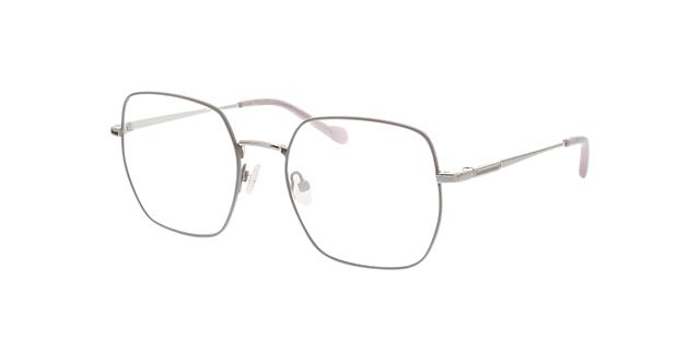 Bangkok Mat licht violet MetaalEyeglass Frames van B24, Hoekweergave