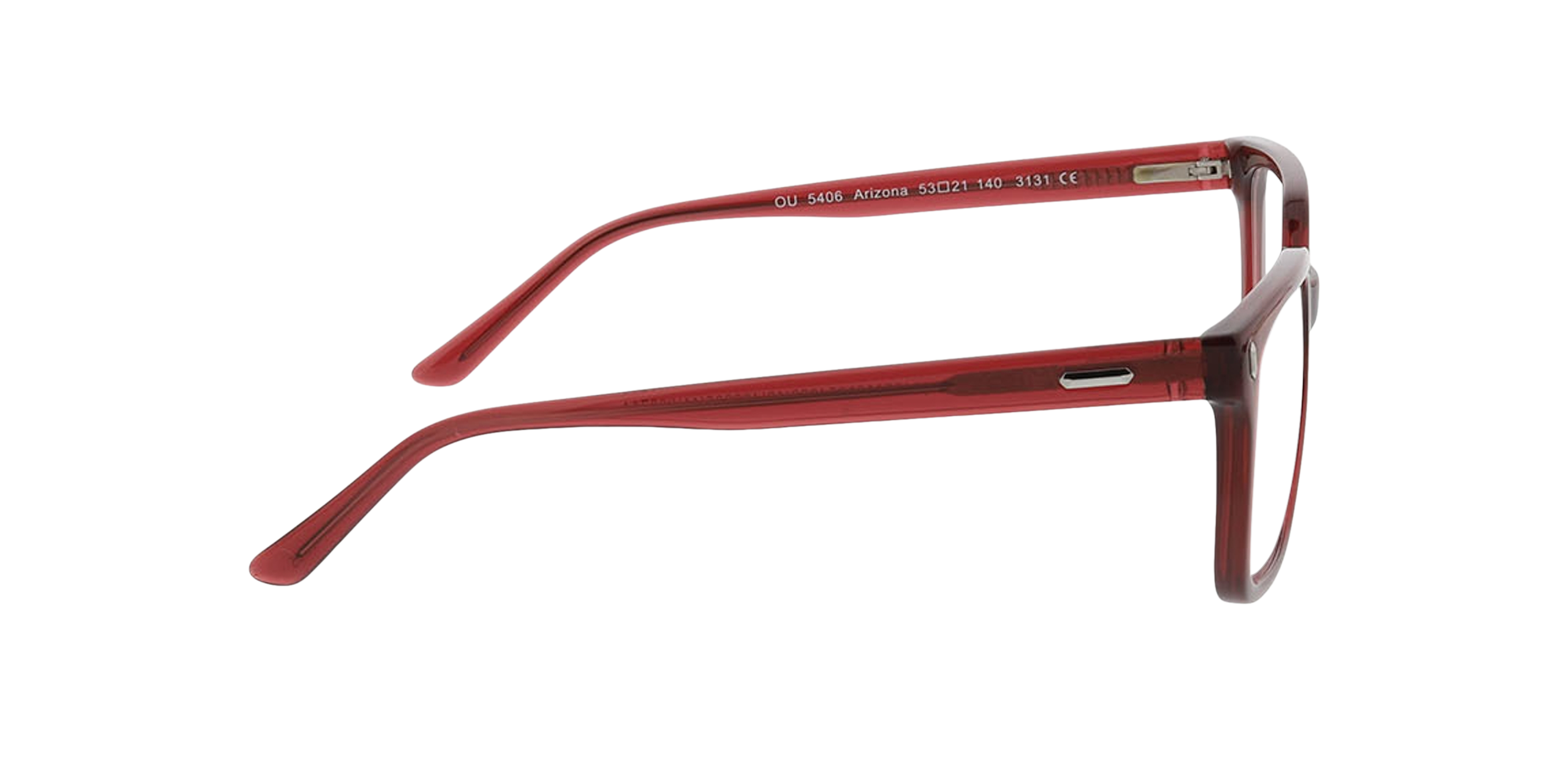 Arizona Crystal Burgundy KunststofEyeglass Frames van B24, Zijaanzicht