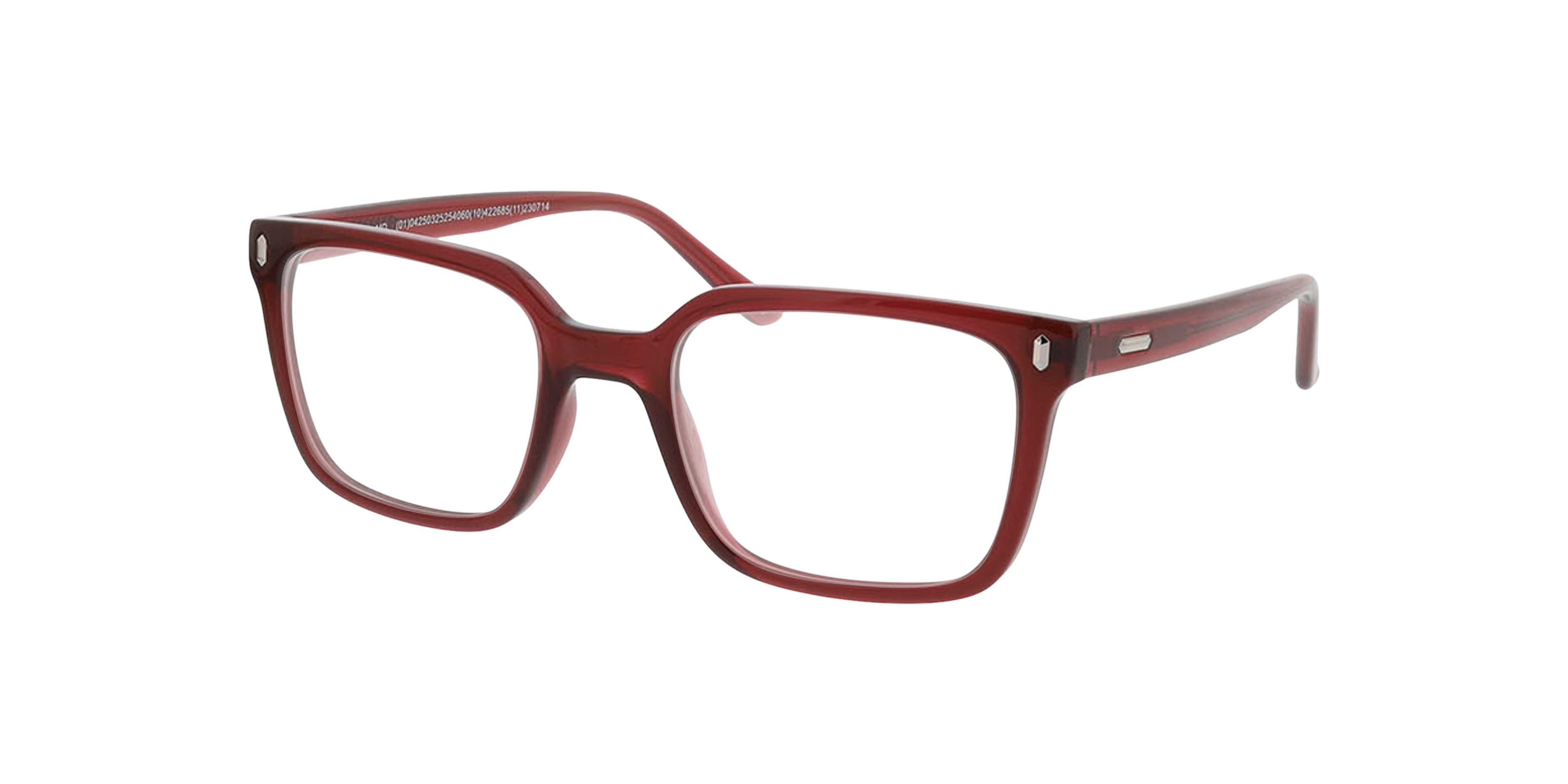 Arizona Crystal Burgundy KunststofEyeglass Frames van B24, Hoekweergave