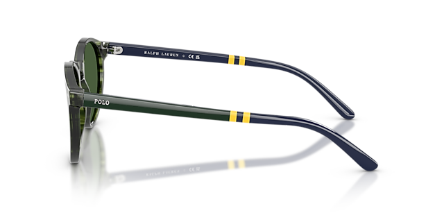 PH4236 Striped Green Havana AcetaatSunglass Frames van B24, Zijaanzicht