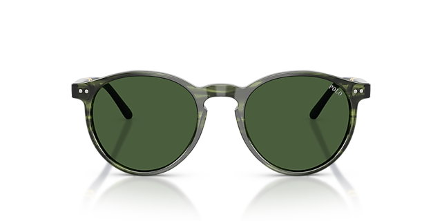 PH4236 Striped Green Havana AcetaatSunglass Frames van B24, Vooraanzicht