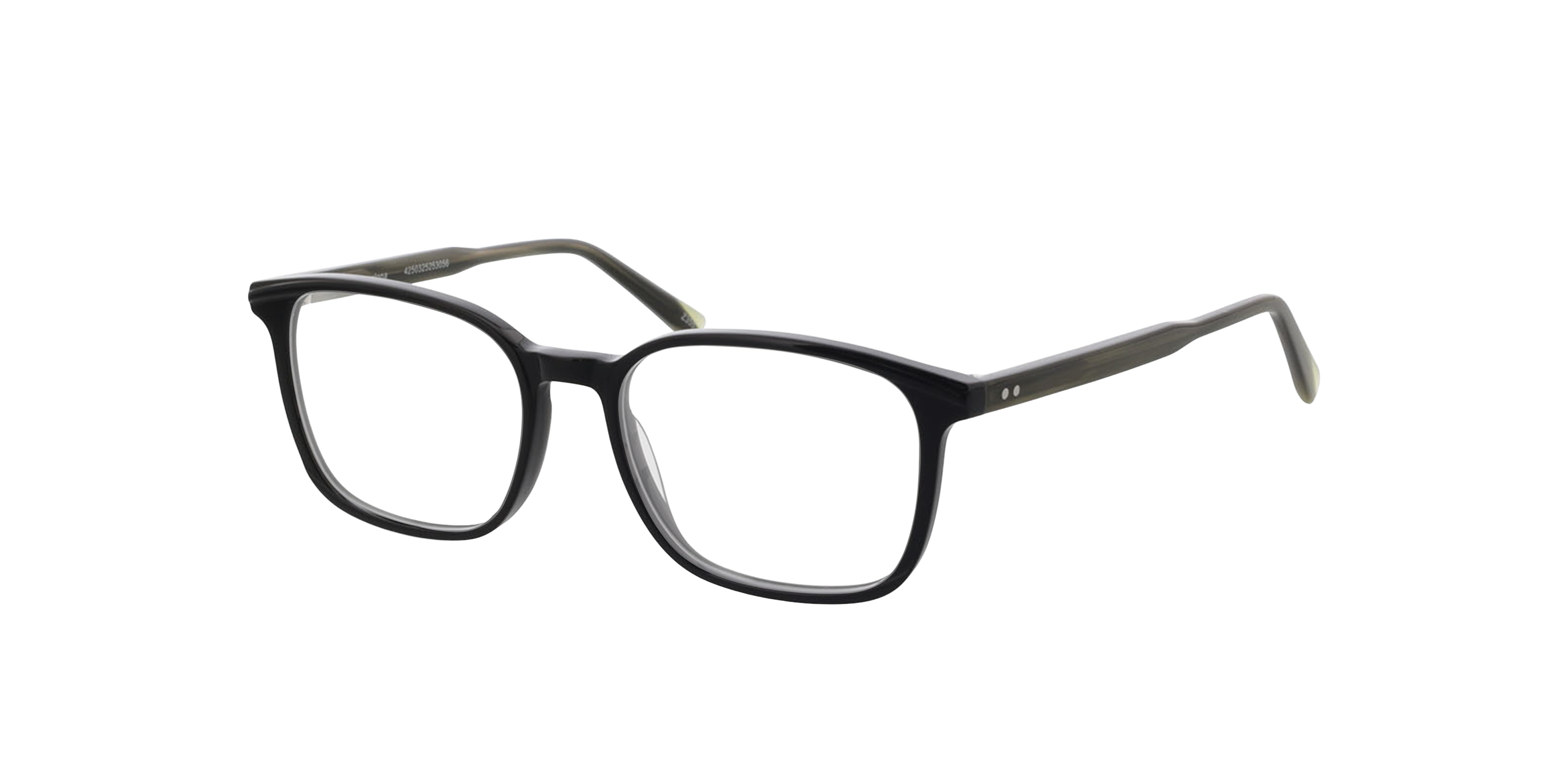 Barcelona Zwart AcetaatEyeglass Frames van B24, Hoekweergave