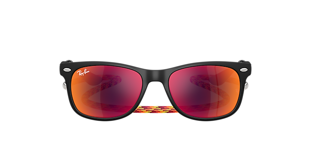 New Wayfarer Kids Summer Capsule Rubber zwart KunststofSunglass Frames van B24, met getinte lenzen