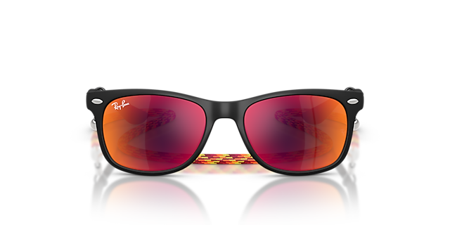 New Wayfarer Kids Summer Capsule Rubber zwart KunststofSunglass Frames van B24, Vooraanzicht
