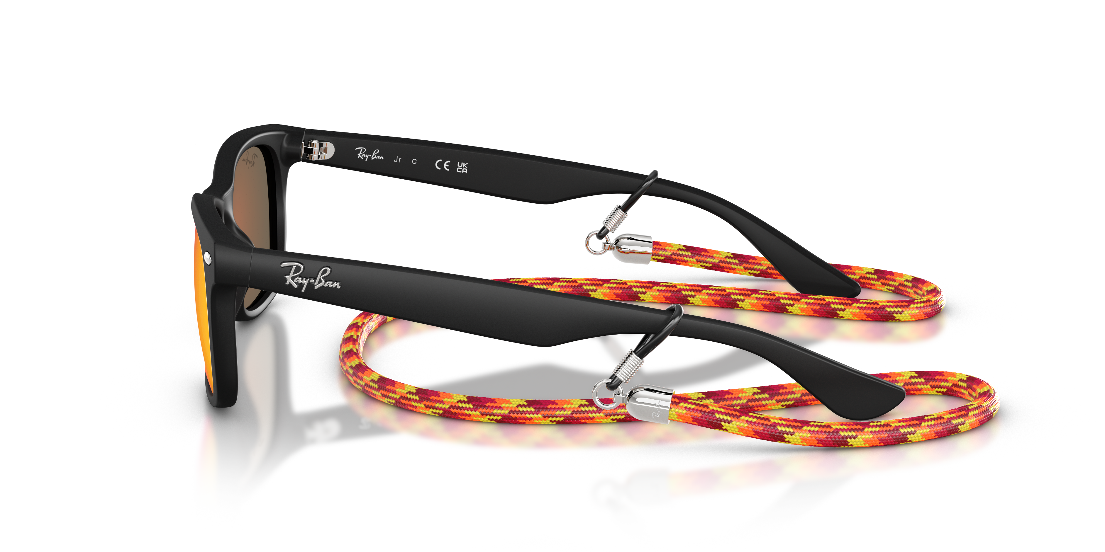 New Wayfarer Kids Summer Capsule Rubber zwart KunststofSunglass Frames van B24, Zijaanzicht