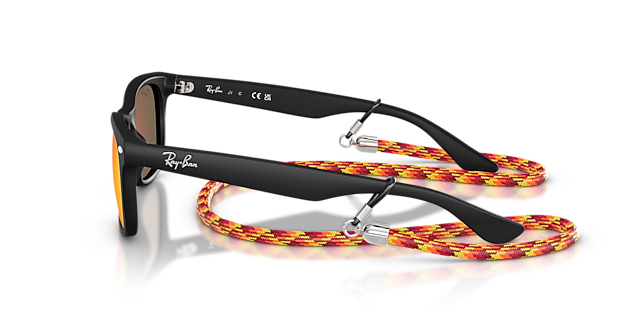 New Wayfarer Kids Summer Capsule Rubber zwart KunststofSunglass Frames van B24, Zijaanzicht