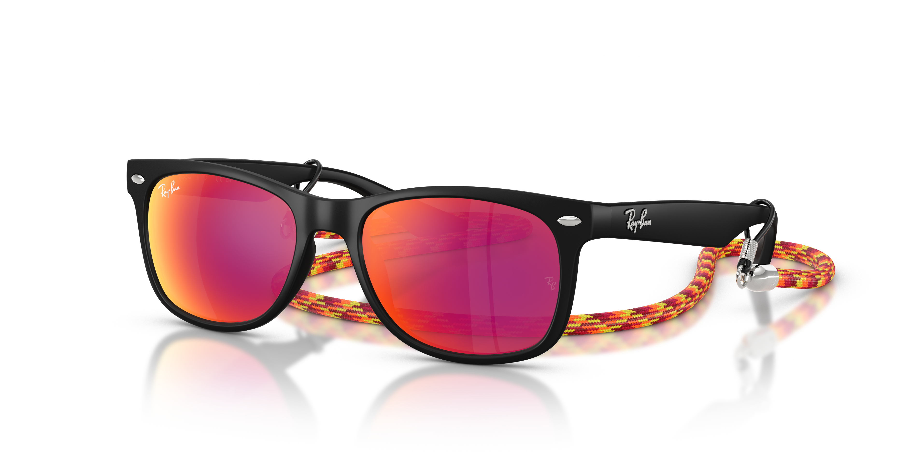 New Wayfarer Kids Summer Capsule Rubber zwart KunststofSunglass Frames van B24, Hoekweergave