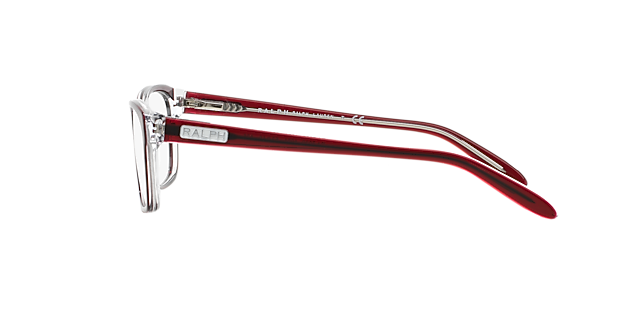 RA7039 Shiny Transparent Red On Crystal AcetatEyeglass Frames von B24, Seitenansicht