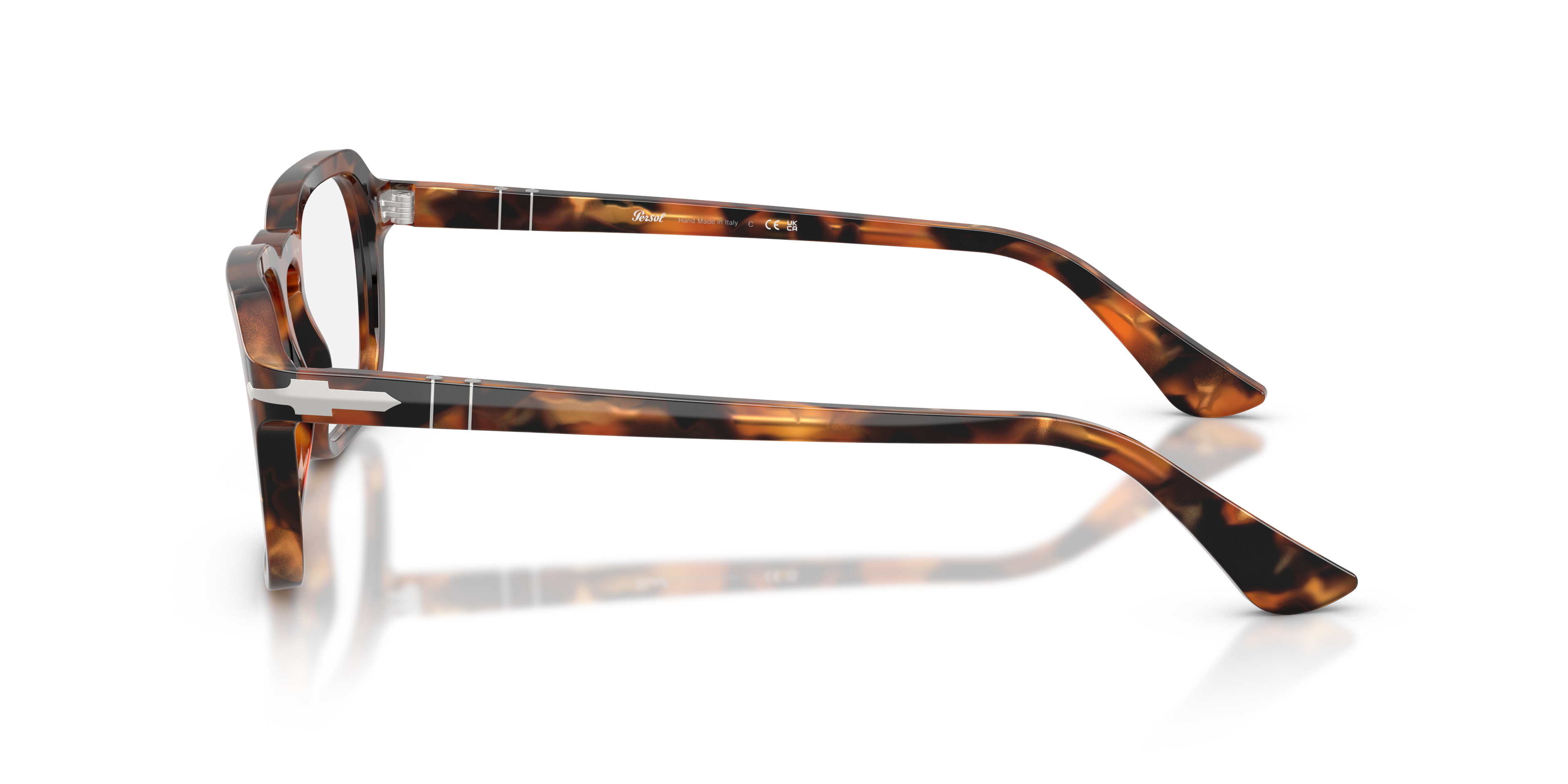 PO3390V Tortoise Brown & Pearl Brown AcetaatEyeglass Frames van B24, Zijaanzicht