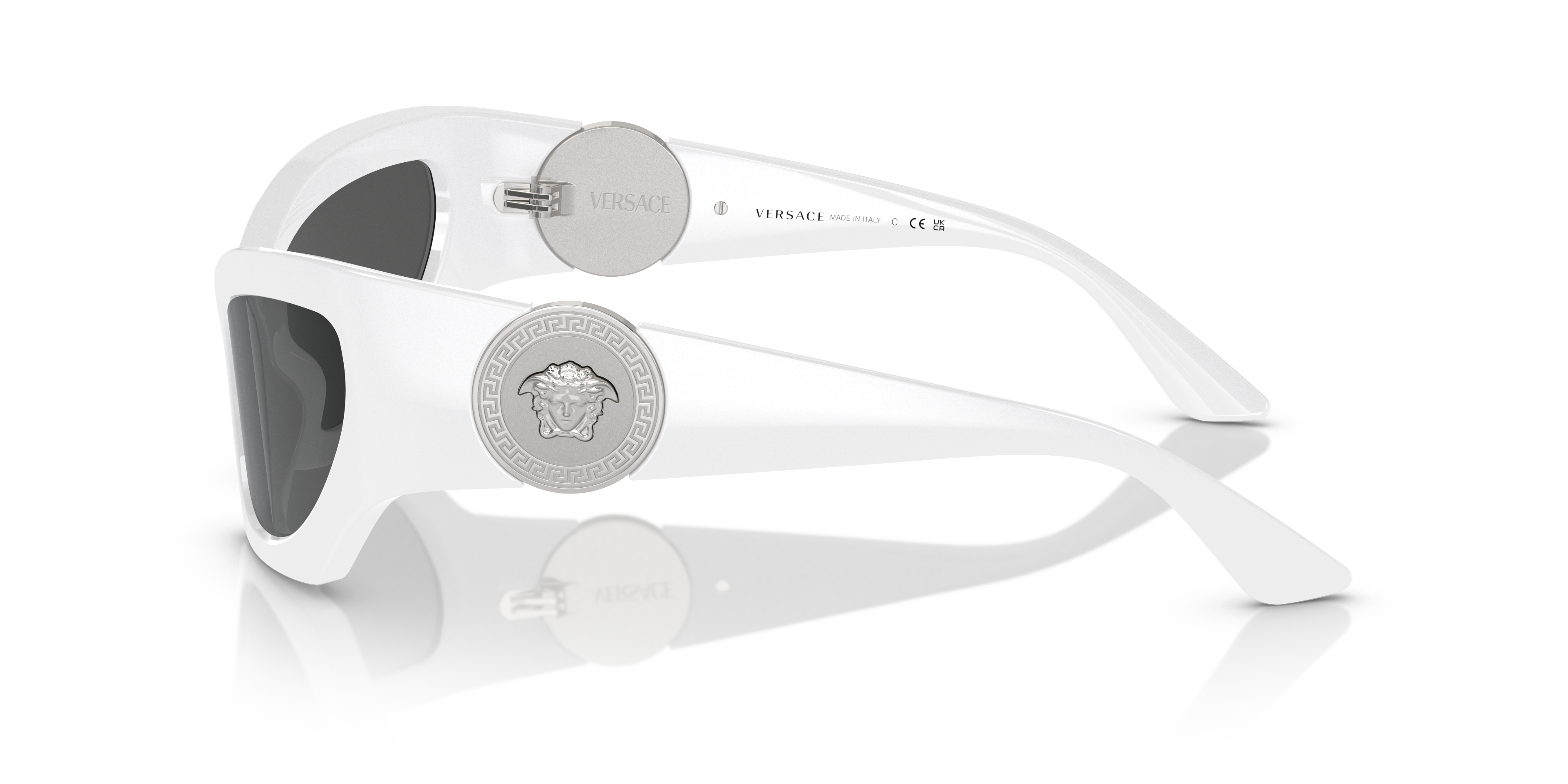 VE4450 Wit KunststofSunglass Frames van B24, Zijaanzicht