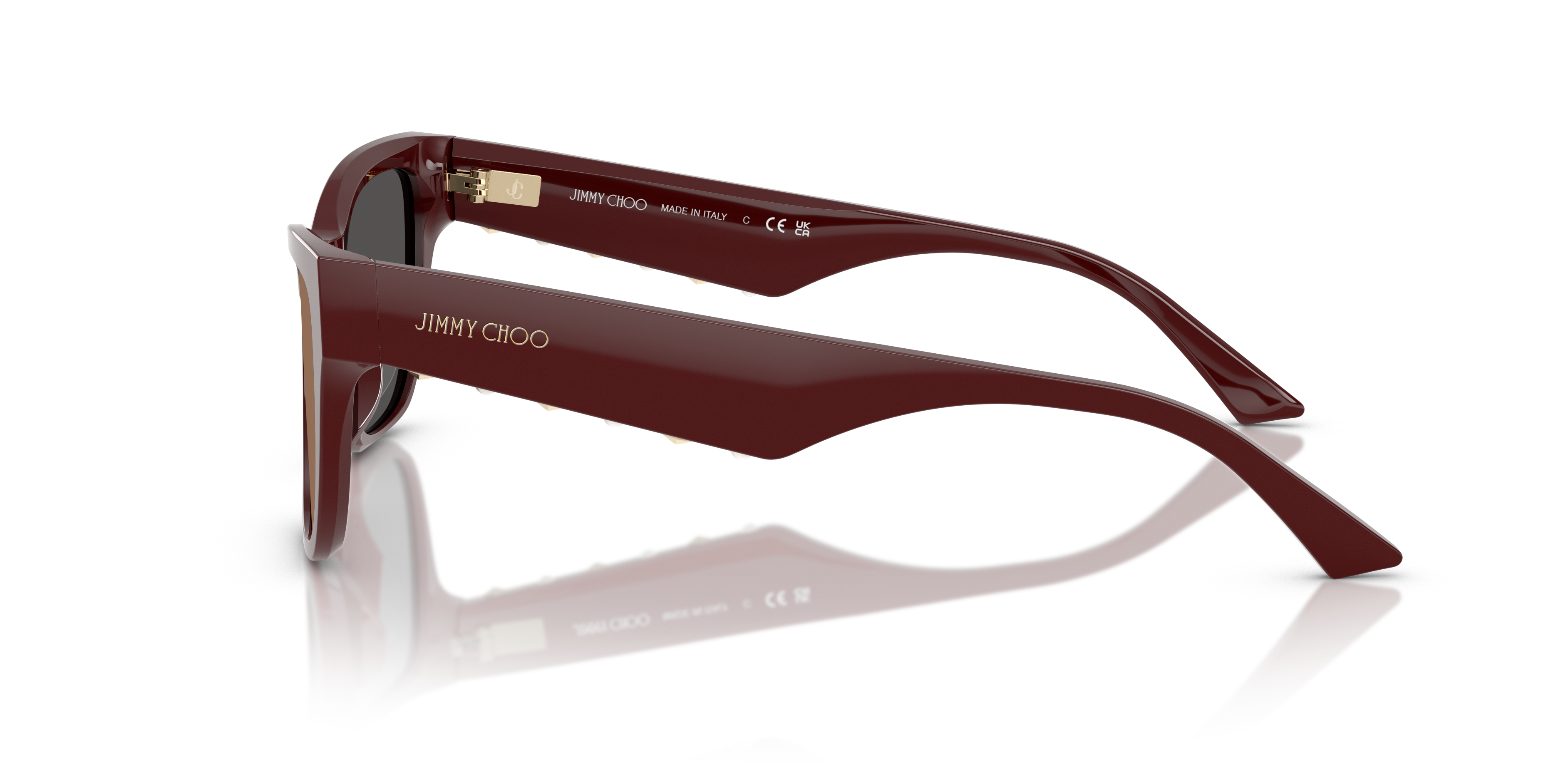 JC5024HU Rood AcetaatSunglass Frames van B24, Zijaanzicht