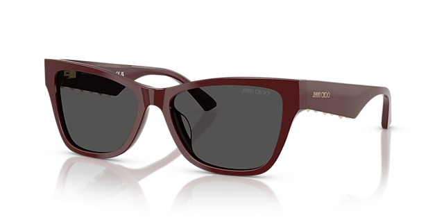 JC5024HU Rot AcetatSunglass Frames von B24, Dreiviertelansicht