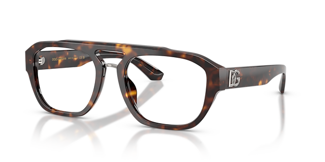 DG3415 Havana AcetaatEyeglass Frames van B24, Hoekweergave
