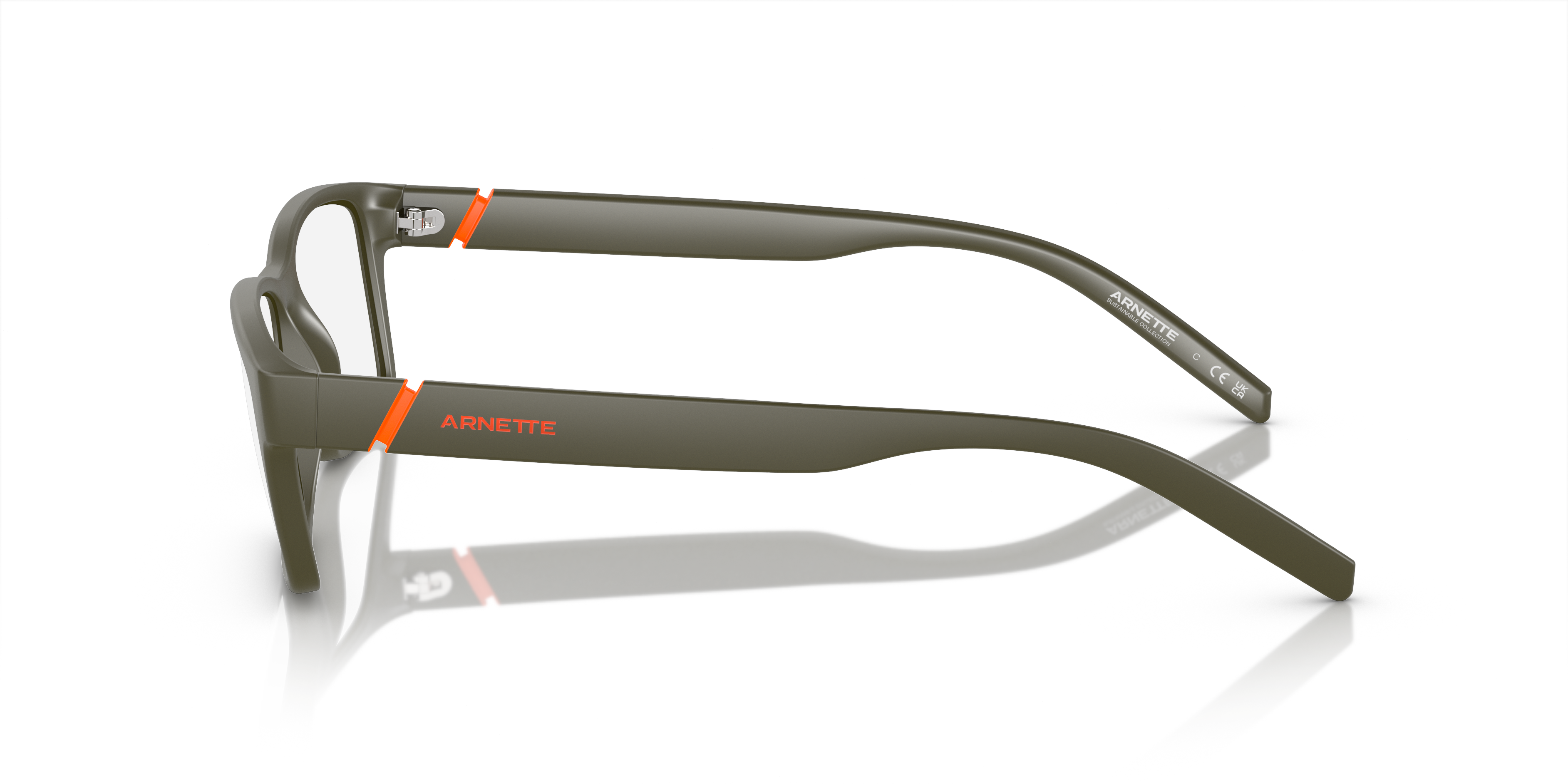 AN7179 Matte Military Green KunststofEyeglass Frames van B24, Zijaanzicht