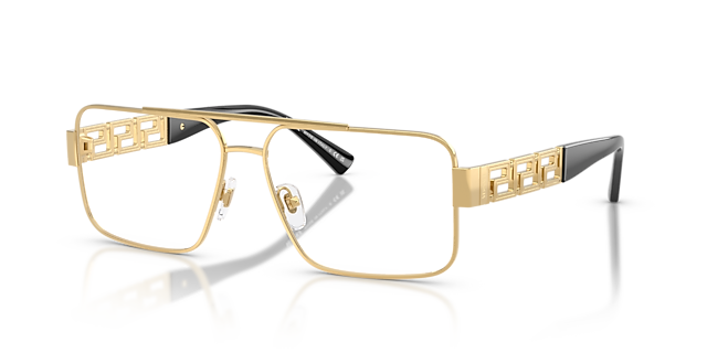VE1308 Gold MetallEyeglass Frames von B24, Dreiviertelansicht