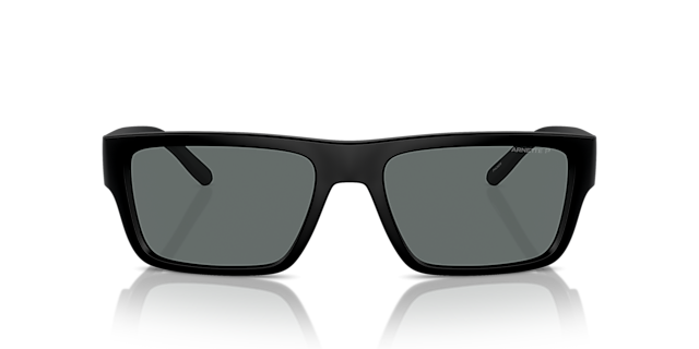 AN4338 Matte Recycled Black KunststoffSunglass Frames von B24, Vorderansicht