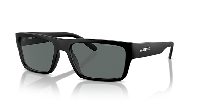 AN4338 Matte Recycled Black KunststoffSunglass Frames von B24, Dreiviertelansicht