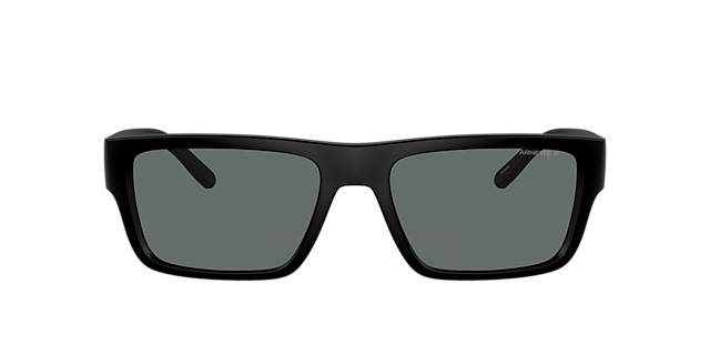 AN4338 Matte Recycled Black KunststoffSunglass Frames von B24, mit getönten Gläsern
