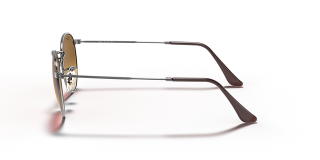 RB3447N Staalgrijs MetaalSunglass Frames van B24, Zijaanzicht