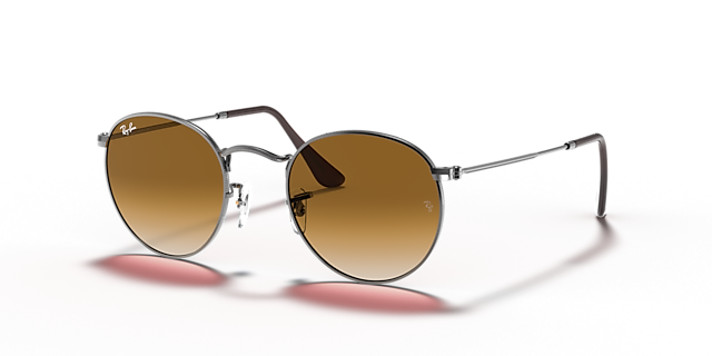 RB3447N Staalgrijs MetaalSunglass Frames van B24, Hoekweergave