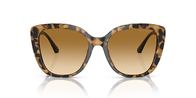 EA4214U Glanzend Havana geel AcetaatSunglass Frames van B24, Vooraanzicht