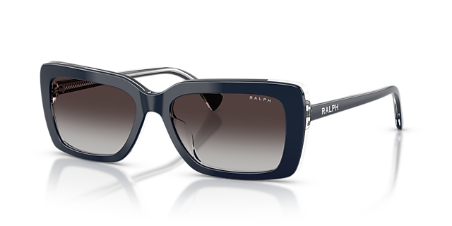 RA5342U Blue Trasparent AcetaatSunglass Frames van B24, Hoekweergave