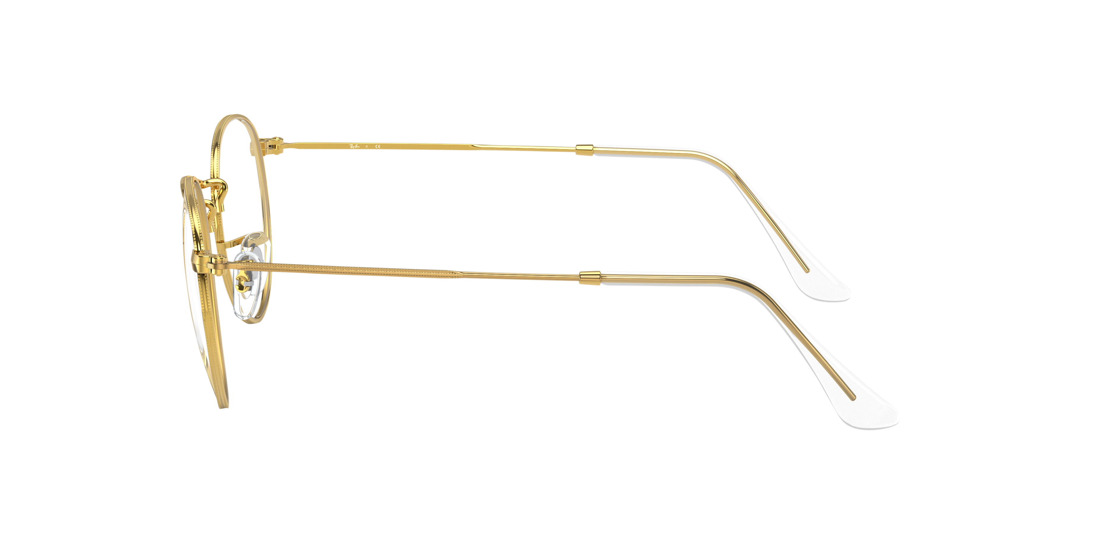 RB3447V Wit MetaalEyeglass Frames van B24, Zijaanzicht