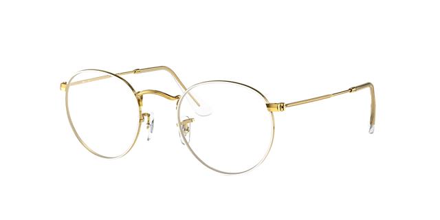 RB3447V Wit MetaalEyeglass Frames van B24, Hoekweergave