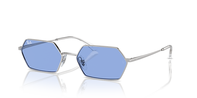 RB3728 Silber MetallSunglass Frames von B24, Dreiviertelansicht