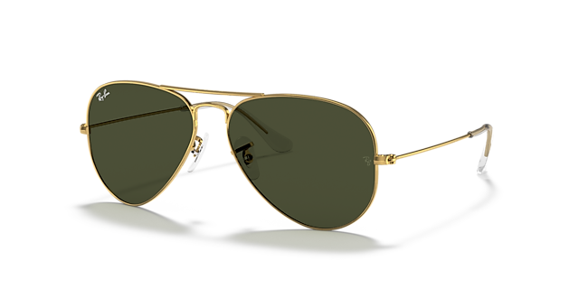 RB3025 Arista Gold MetallSunglass Frames von B24, Dreiviertelansicht
