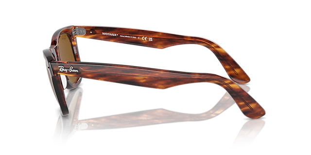 RB2140 Havana gestreept AcetaatSunglass Frames van B24, Zijaanzicht