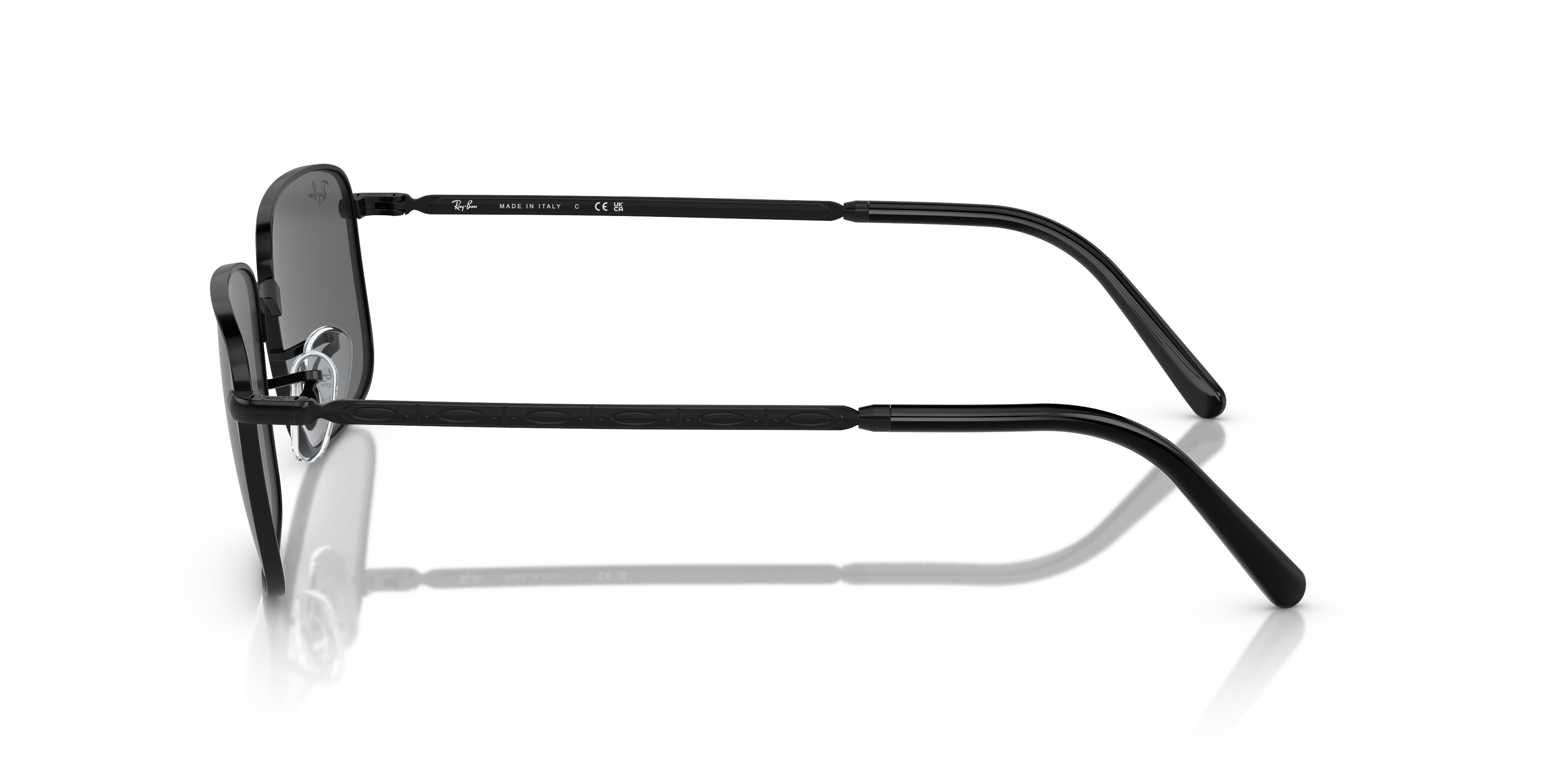 RB3717 Schwarz MetallSunglass Frames von B24, Seitenansicht