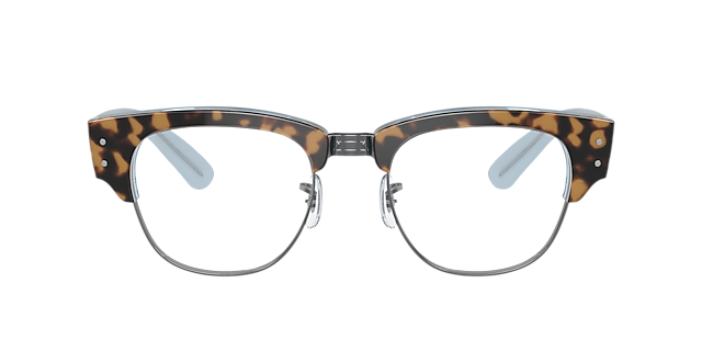 RB0316V Havana auf Blau auf Gunmetal KunststoffEyeglass Frames von B24, Vorderansicht