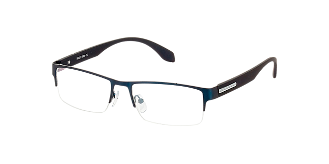Stanley Blau MetallEyeglass Frames von B24, Dreiviertelansicht
